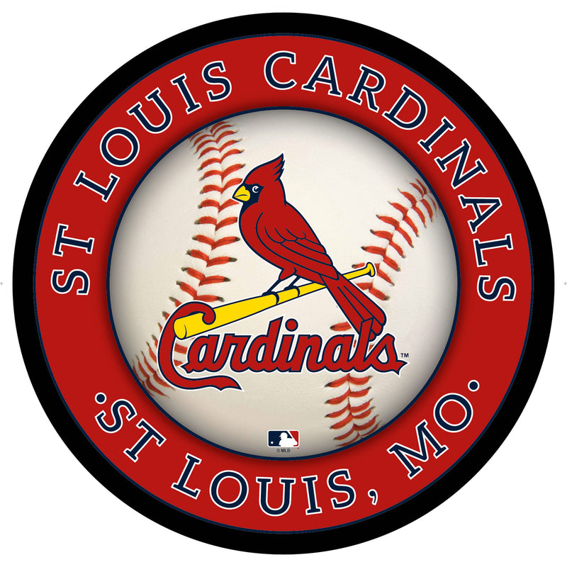 St Louis Cardinals Baseball Large Round Edgelite LED Decor