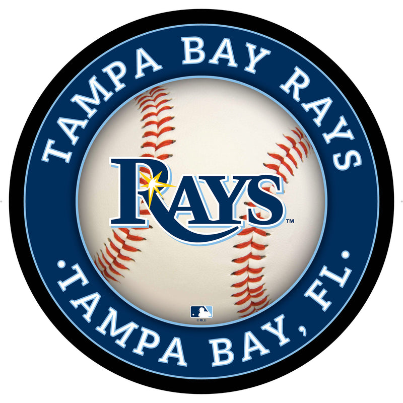 Tampa Bay Rays Baseball Large Round Edgelite LED Decor