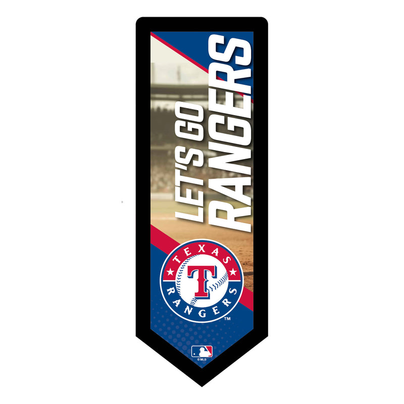 Texas Rangers Baseball Pennant Glazelite LED Decor