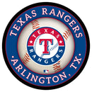 Texas Rangers Baseball Large Round Edgelite LED Decor