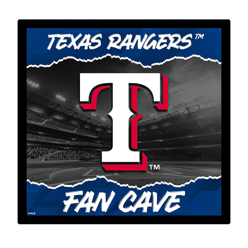 Texas Rangers 23"H x 23"L LED Wall Decor, Edgelite, Square