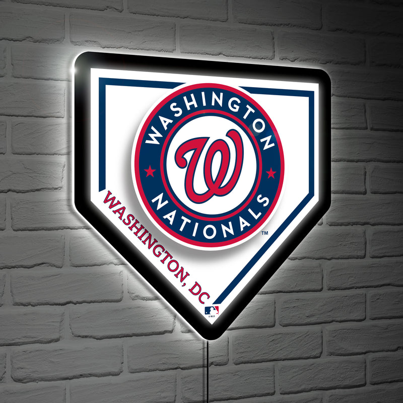 Washington Nationals, LED Wall Decor, Edgelite, Baseball Homeplate