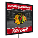 Chicago Blackhawks 23"H x 23"L LED Wall Decor, Edgelite, Square