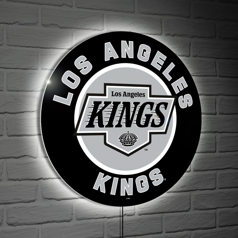 LED Wall Decor, Edgelite, Hockey Round, Los Angeles Kings