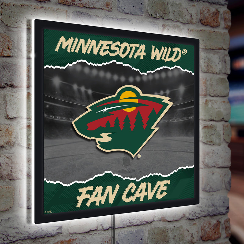 Minnesota Wild 23"H x 23"L LED Wall Decor, Edgelite, Square
