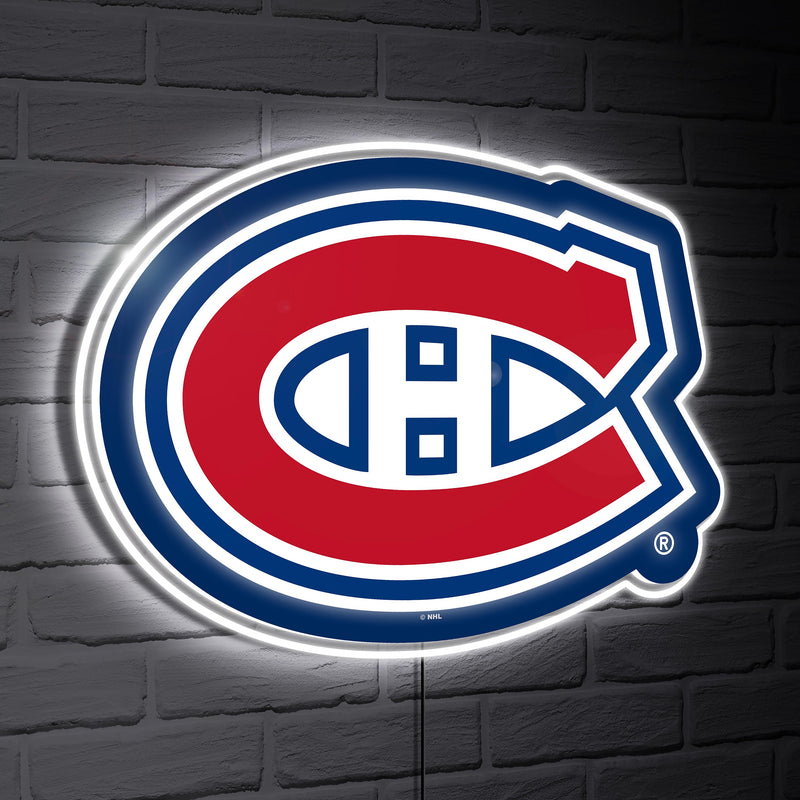 Montreal Canadiens LED Wall Decor, Glazelite, Logo