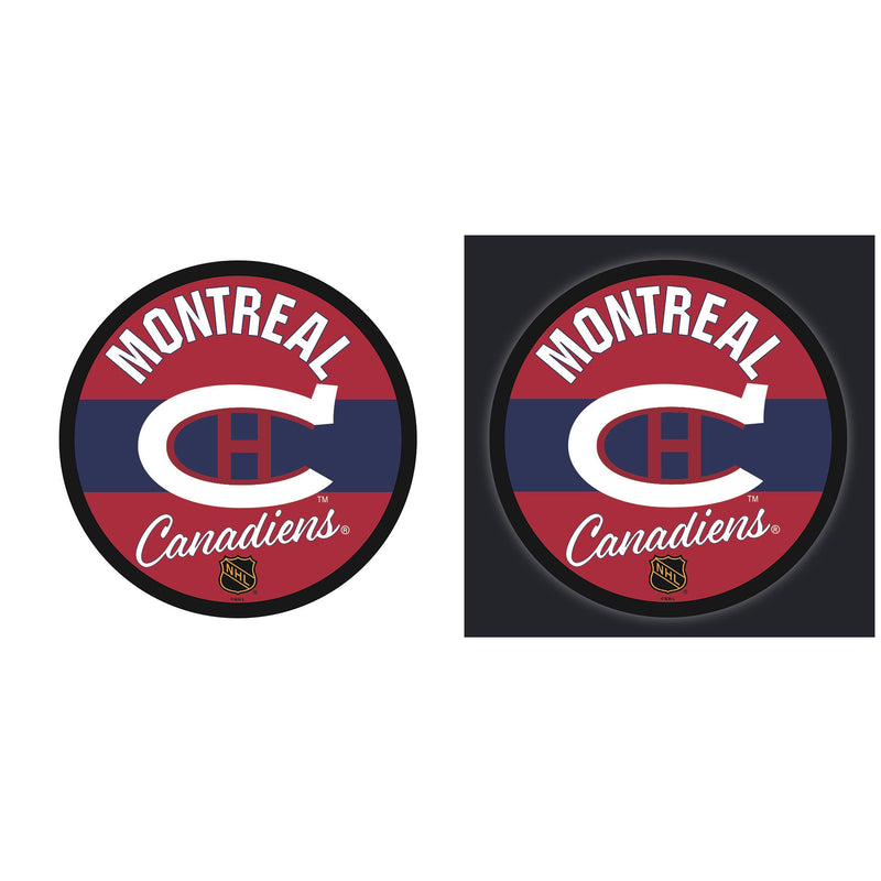 Montreal Canadiens Hockey Large Round Vintage Edgelite LED Decor