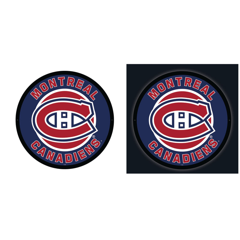 Montreal Canadiens Hockey Large Round Edgelite LED Decor