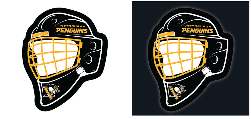 Pittsburgh Penguins Hockey Helmet Edgelite LED Decor