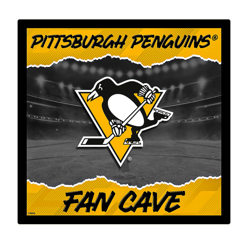 Pittsburgh Penguins 23"H x 23"L LED Wall Decor, Edgelite, Square
