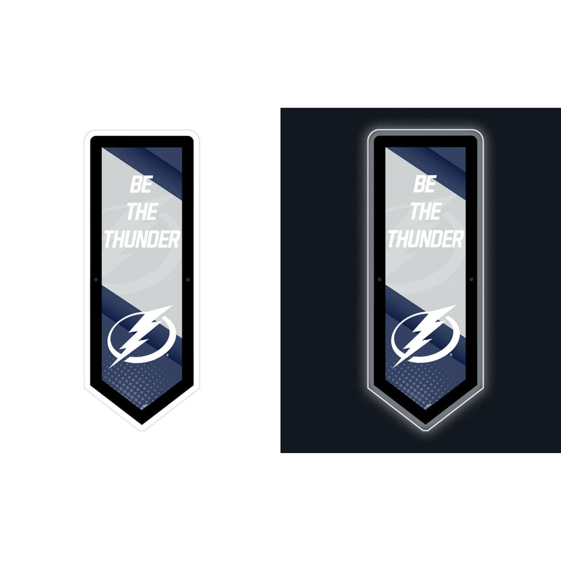 Tampa Bay Lightning Hockey Pennant Glazelite LED Decor
