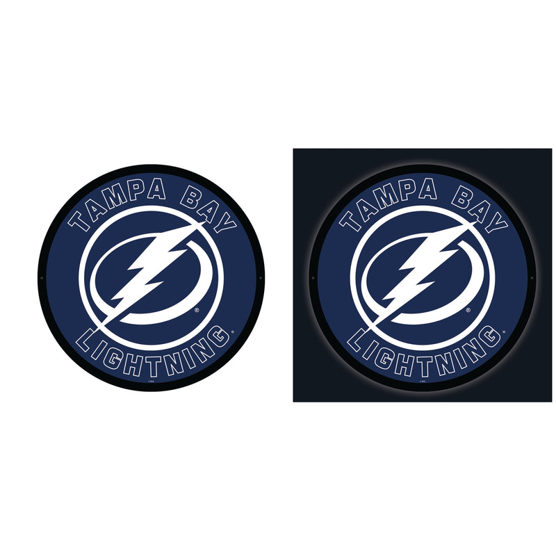 Tampa Bay Lightning Hockey Large Round Edgelite LED Decor
