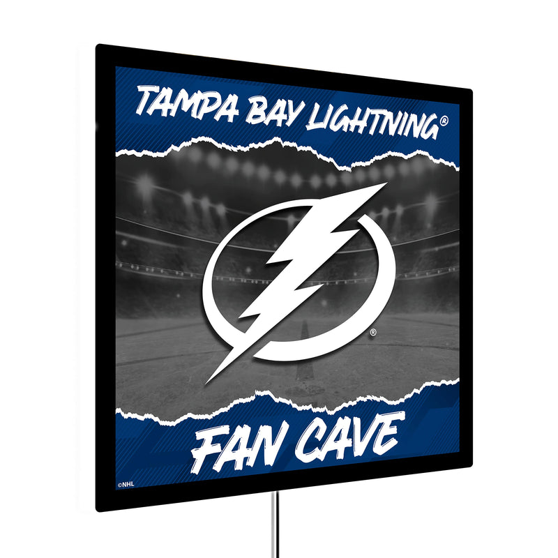 Tampa Bay Lightning 23"H x 23"L LED Wall Decor, Edgelite, Square