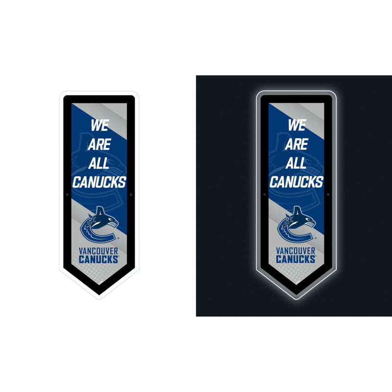 Vancouver Canucks Hockey Pennant Glazelite LED Decor