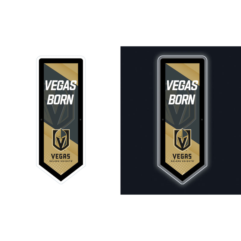 Vegas Golden Knights Hockey Pennant Glazelite LED Decor