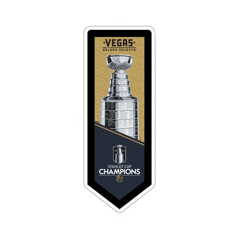 Vegas Golden Knights Stanley Cup Champions 2023 Glazelite Pennant LED Decor