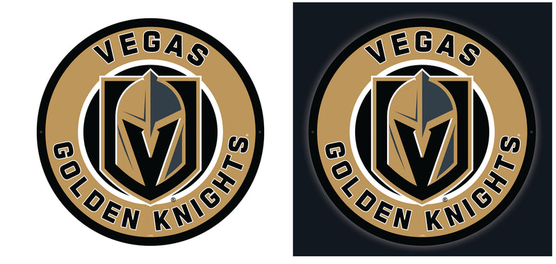 Vegas Golden Knights Hockey Large Round Edgelite LED Decor