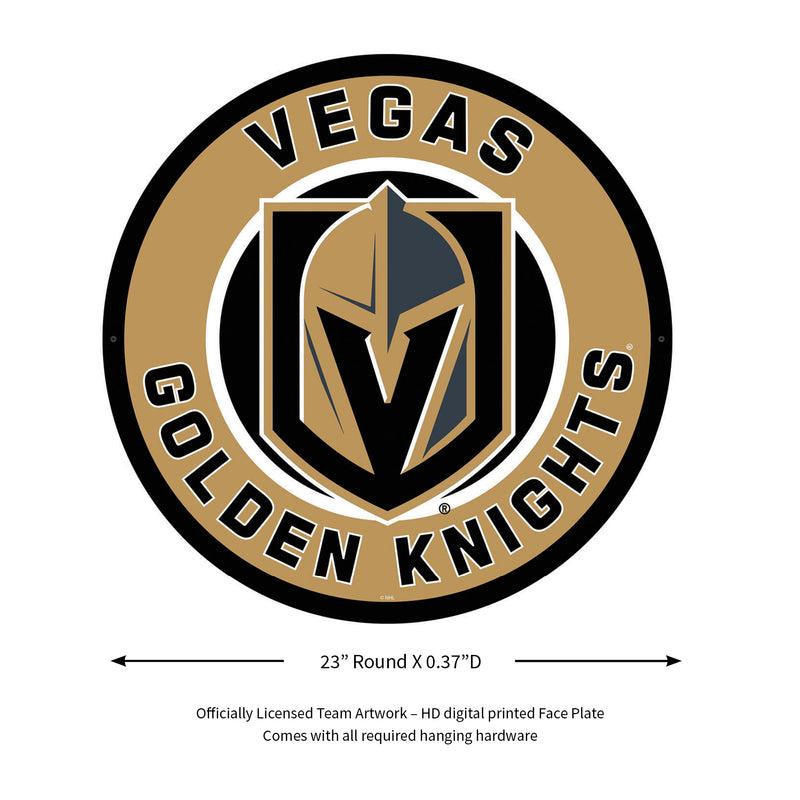 Vegas Golden Knights Hockey Large Round Edgelite LED Decor