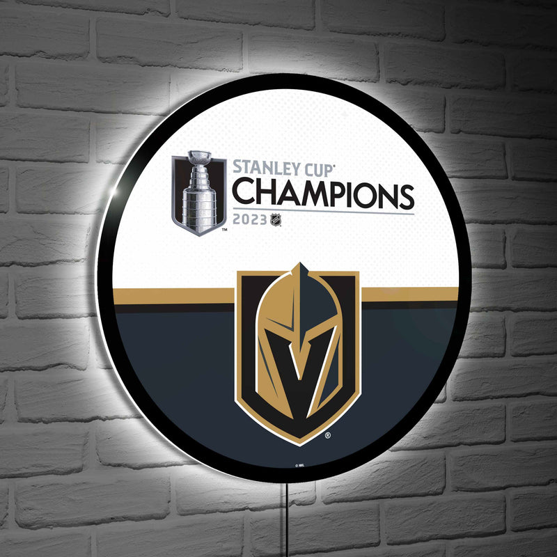 Vegas Golden Knights Hockey Large Round Edgelite LED Decor