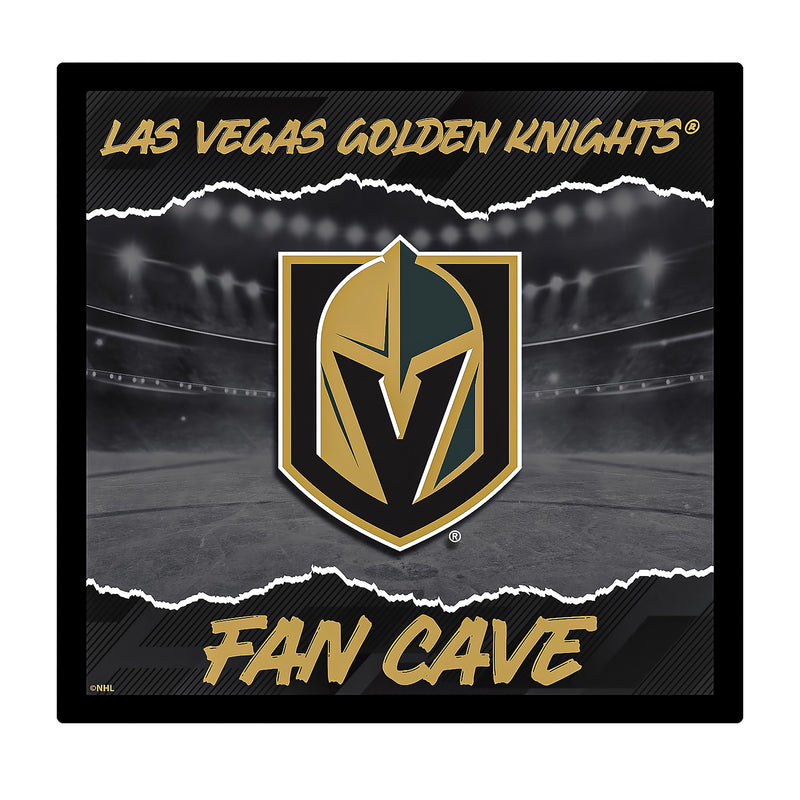 Vegas Golden Knights 23"H x 23"L LED Wall Decor, Edgelite, Square