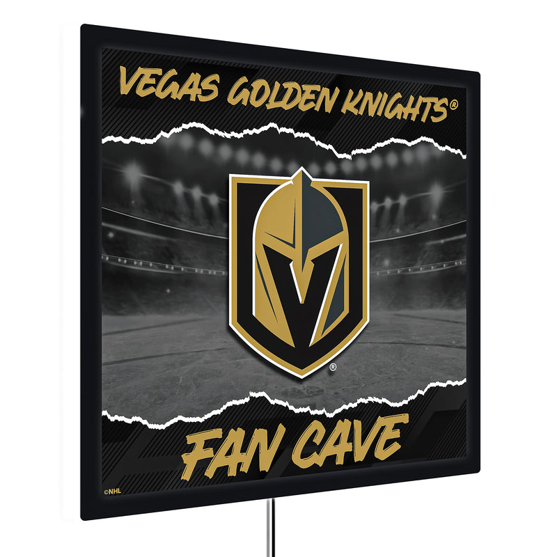 Vegas Golden Knights 23"H x 23"L LED Wall Decor, Edgelite, Square