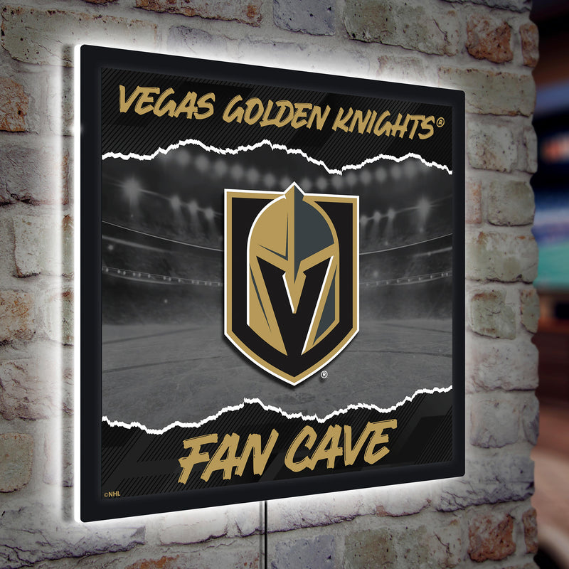 Vegas Golden Knights 23"H x 23"L LED Wall Decor, Edgelite, Square