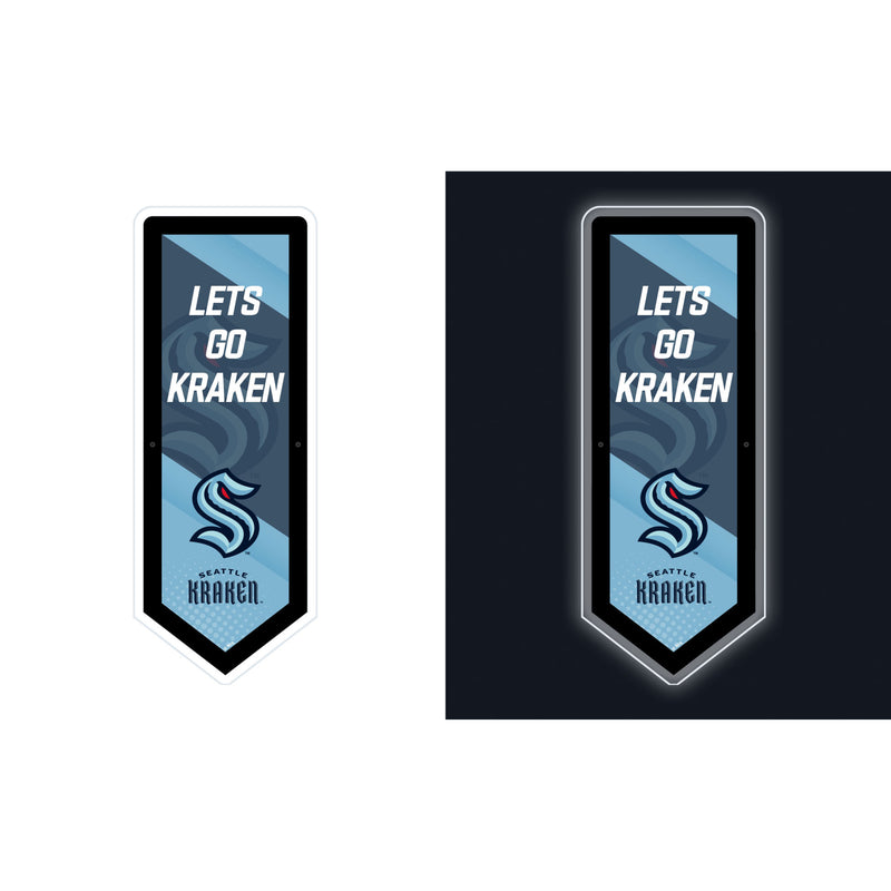 Seattle Kraken Hockey Pennant Glazelite LED Decor