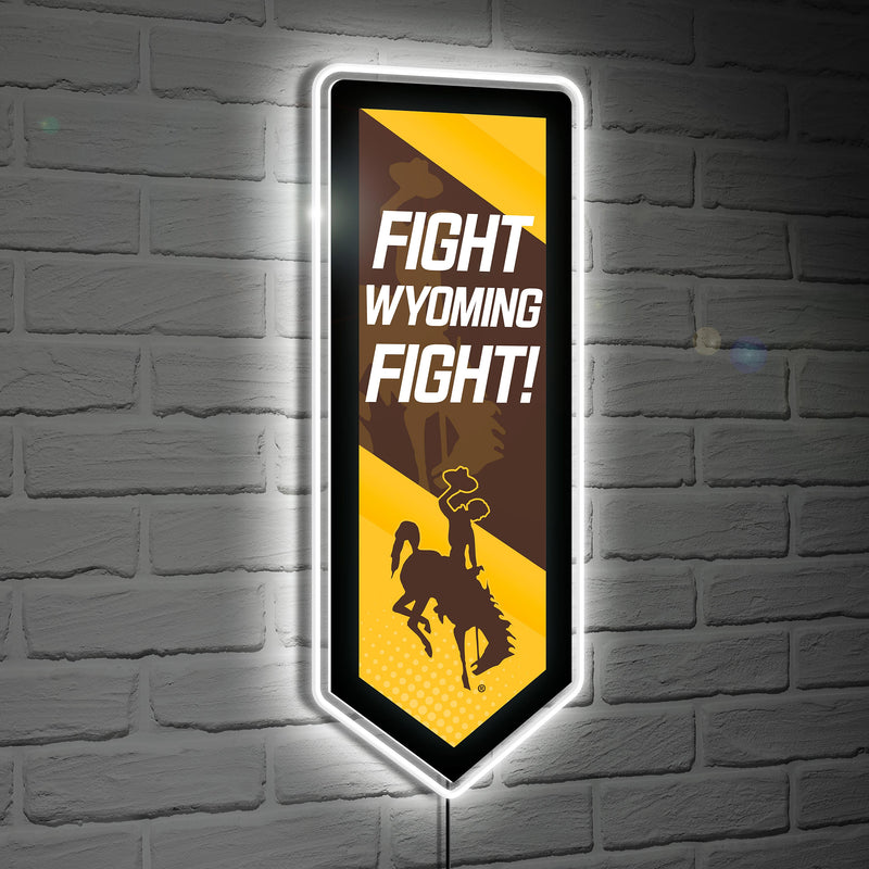 LED Wall Decor, Edgelite, College Football Pennant, University of Wyoming