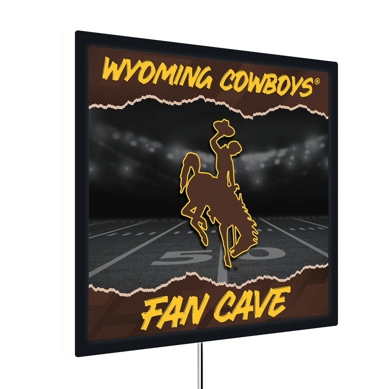 University of Wyoming 23"H x 23"L LED Wall Decor, Edgelite, Square