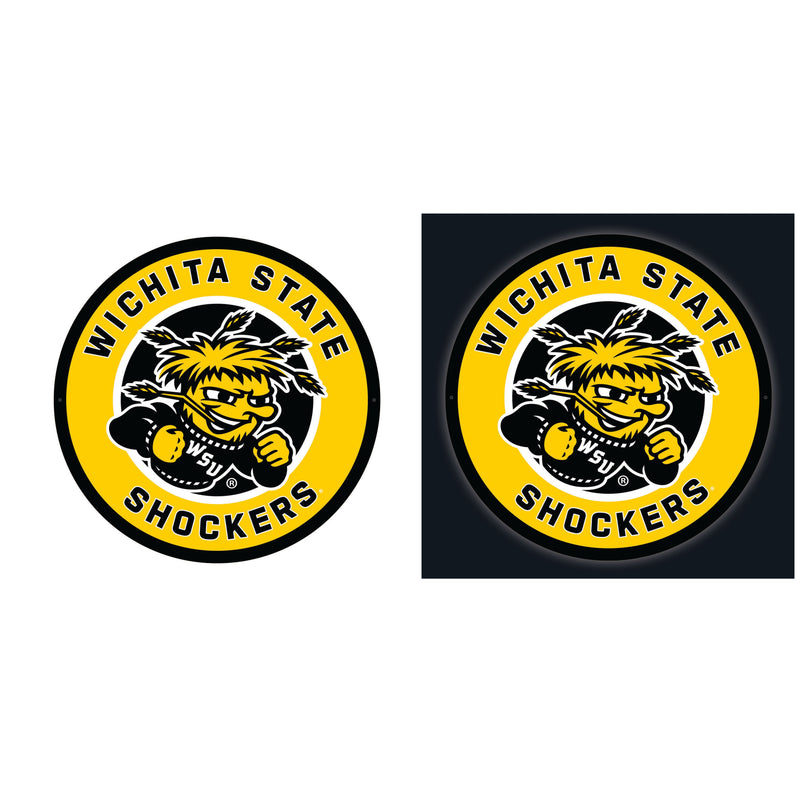 Wichita State University College Large Round Edgelite LED Decor
