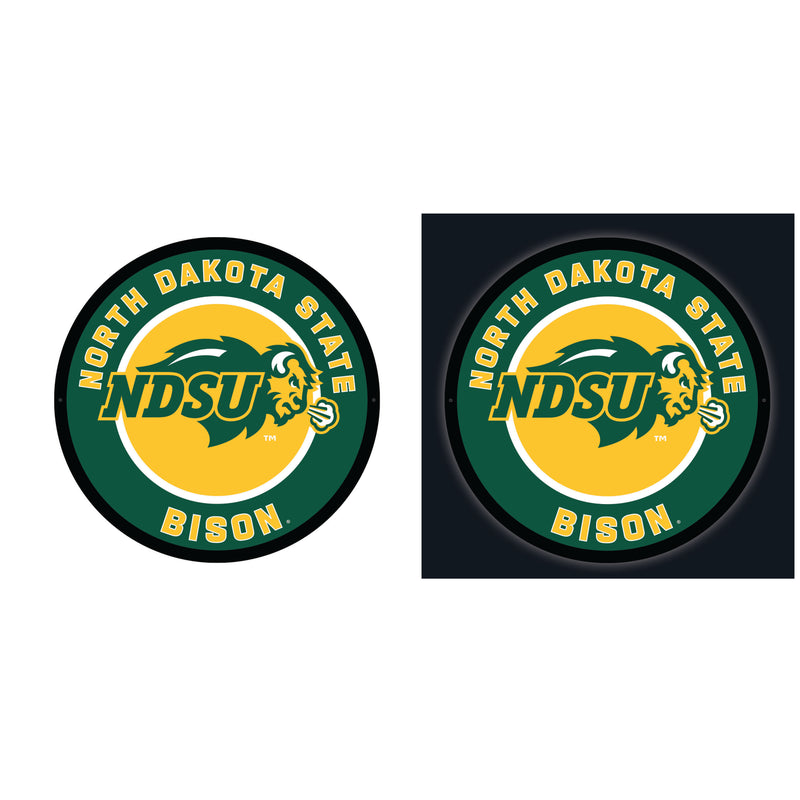 North Dakota State University College Large Round Edgelite LED Decor