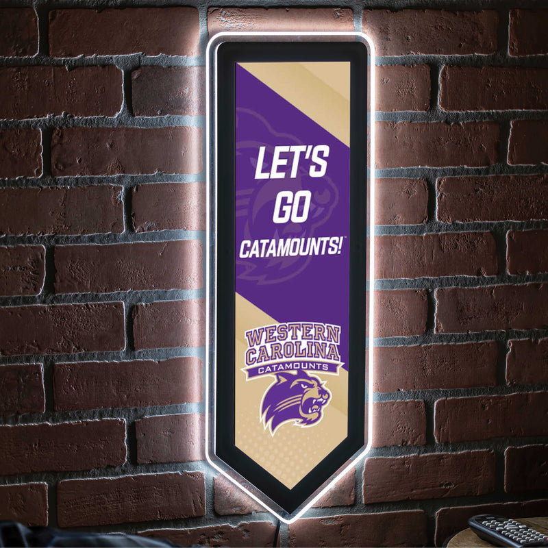 Western Carolina University College Pennant Glazelite LED Decor