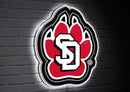 University of South Dakota College Mascot Glazelite LED Decor