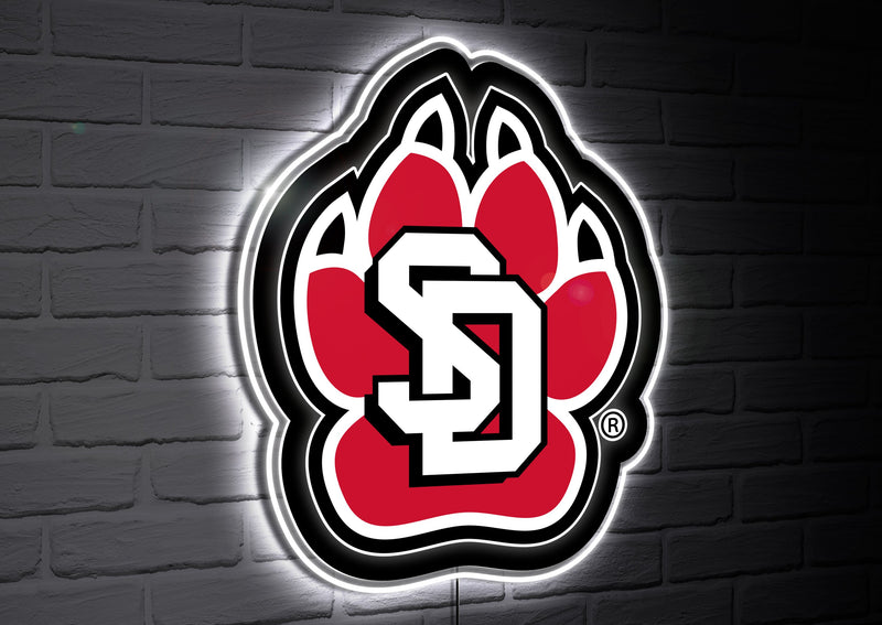 University of South Dakota College Mascot Glazelite LED Decor