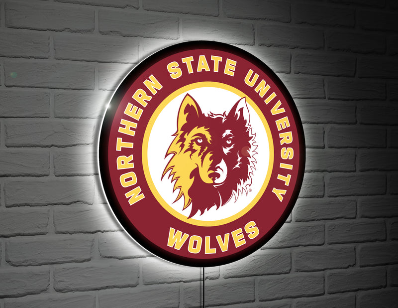 Northern State University College Large Round Edgelite LED Decor