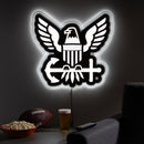 US Navy LED Wall Decor, Glazelite, Logo