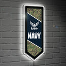US Navy Glazelite Pennant LED Wall Decor