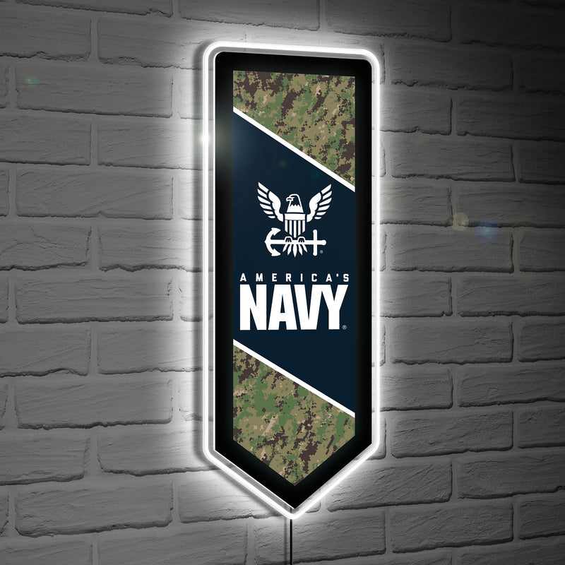 US Navy Glazelite Pennant LED Wall Decor