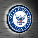 US Navy Military Round LED Wall Decor