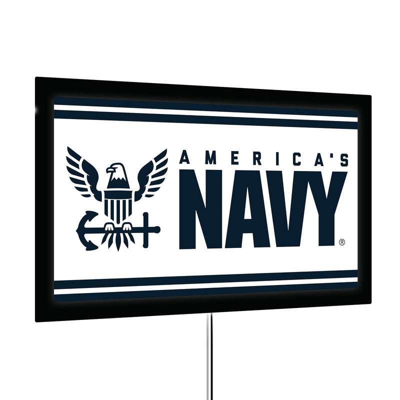 US Navy Edgelite Rectangle LED Wall Decor