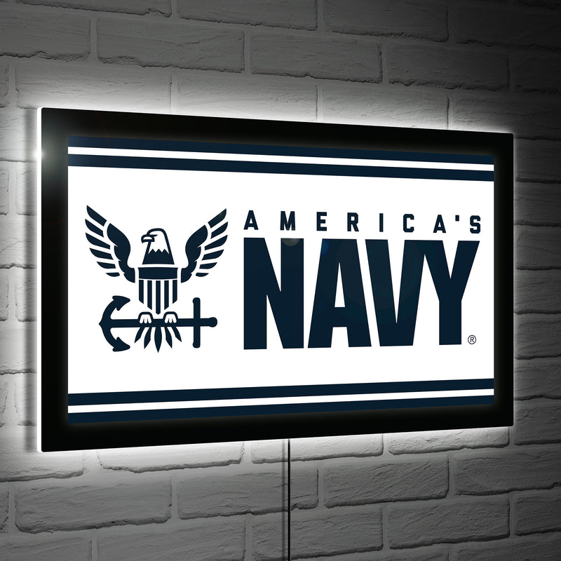 US Navy Edgelite Rectangle LED Wall Decor
