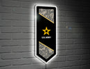 US Army Military Pennant Glazelite LED Decor