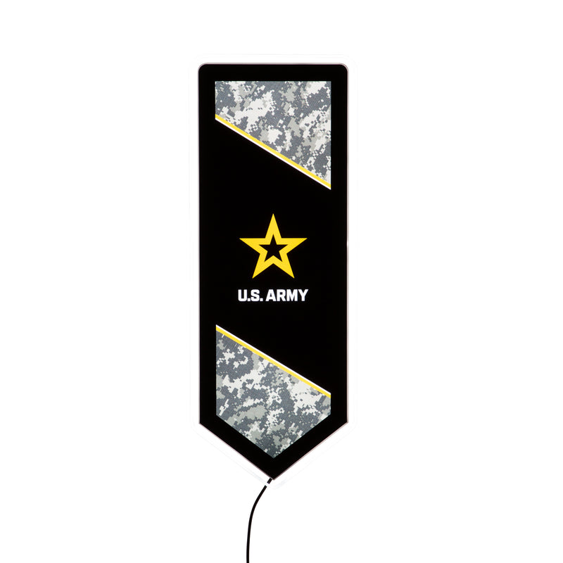 US Army Military Pennant Glazelite LED Decor