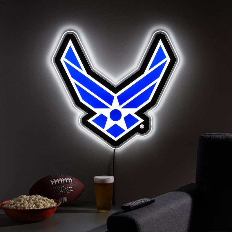 US Air Force LED Wall Decor, Glazelite, Wings Logo