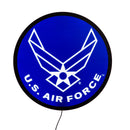 US Air Force Military Large Round Edgelite LED Decor