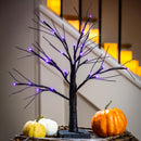 19" High LED Halloween Glittered Tree