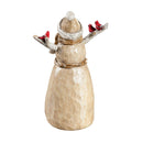 LED Resin Snowman with Cardinals Table Décor