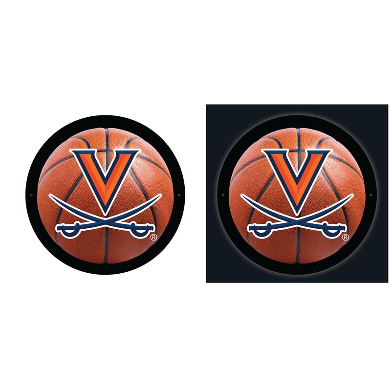 University of Virginia College Basketball Small Round Edgelite LED Decor