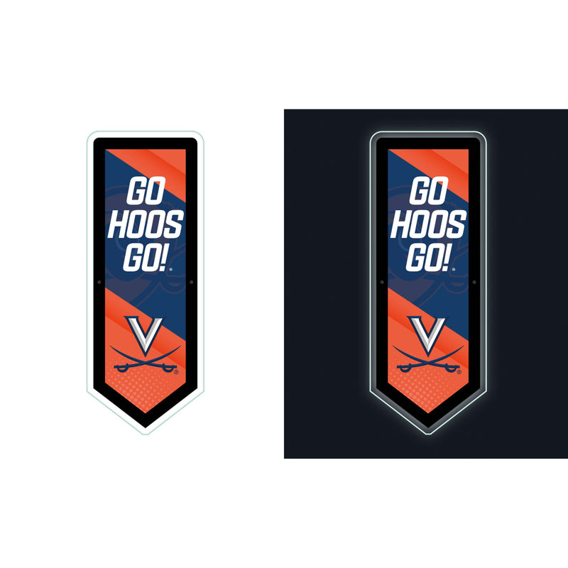 University of Virginia College Pennant Glazelite LED Decor