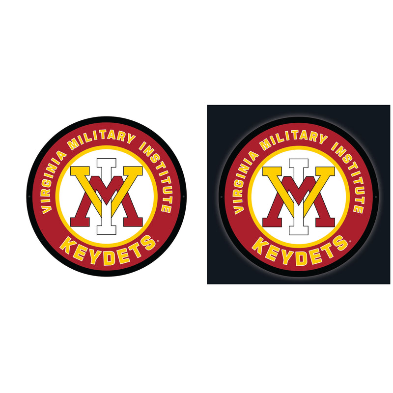Virginia Military Institute College Large Round Edgelite LED Decor